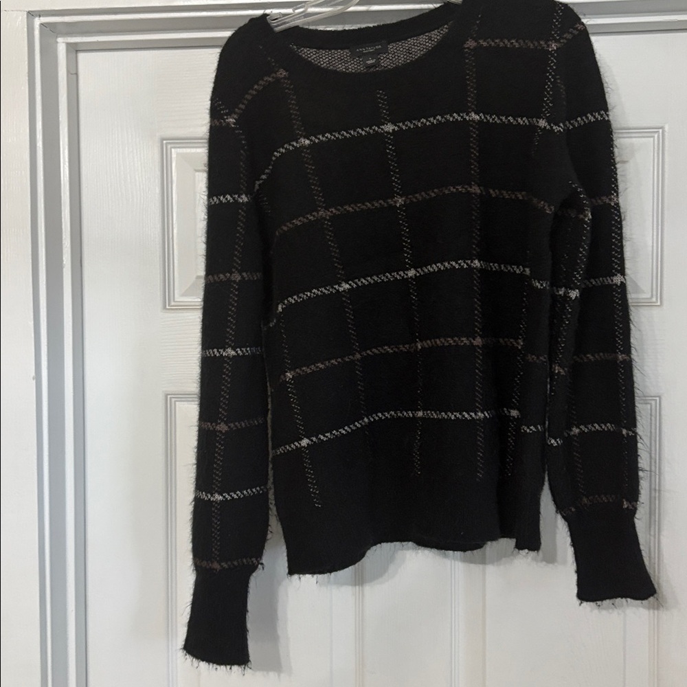 Ann Taylor Factory Black and White Knit Sweater